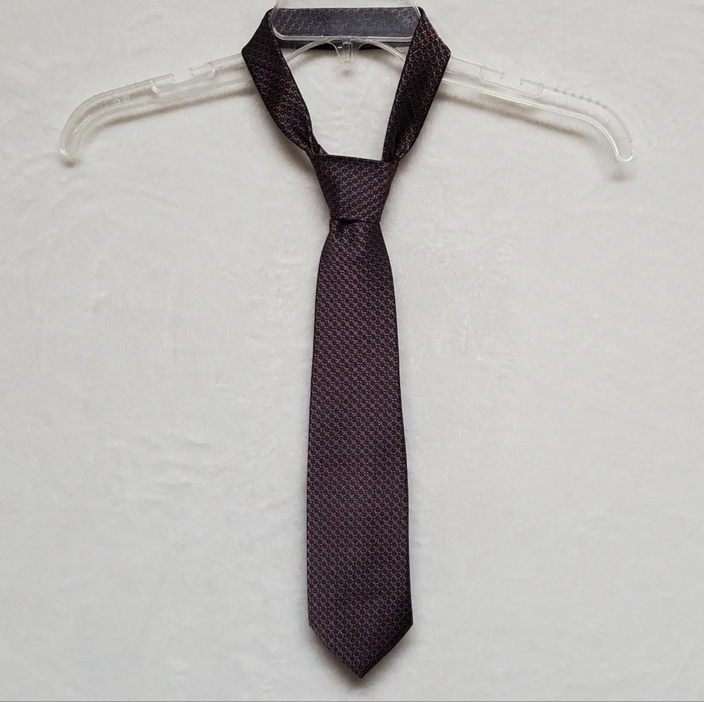 Oscar de la Renta Vintage Navy Blue Pink Diamond Floral Necktie